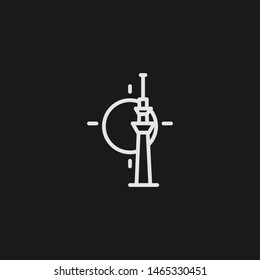Outline tokyo tower vector icon. Tokyo tower illustration for web, mobile apps, design. Tokyo tower vector symbol.