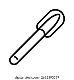 Outline of Tongue depressoron white background