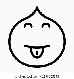 Outline tongue out vector icon