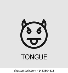 Outline tongue vector icon. Tongue illustration for web, mobile apps, design. Tongue vector symbol.