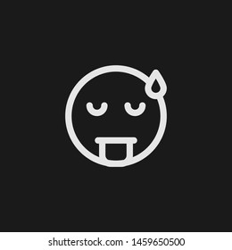 Outline tongue vector icon. Tongue illustration for web, mobile apps, design. Tongue vector symbol.