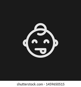 Outline tongue vector icon. Tongue illustration for web, mobile apps, design. Tongue vector symbol.