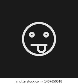 Outline tongue vector icon. Tongue illustration for web, mobile apps, design. Tongue vector symbol.