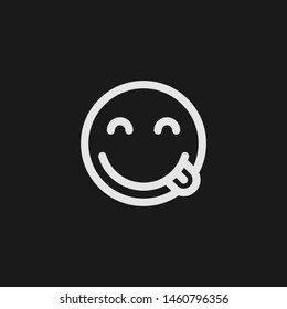 Outline tongue vector icon. Tongue illustration for web, mobile apps, design. Tongue vector symbol.