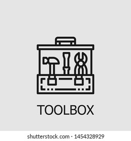 Outline Toolbox Vector Icon. Toolbox Illustration For Web, Mobile Apps, Design. Toolbox Vector Symbol.