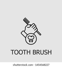 Outline tooth brush vector icon. Tooth brush illustration for web, mobile apps, design. Tooth brush vector symbol.