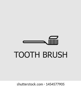Outline tooth brush vector icon. Tooth brush illustration for web, mobile apps, design. Tooth brush vector symbol.