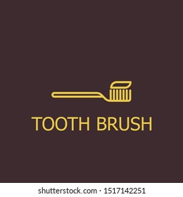 Outline tooth brush vector icon. Tooth brush illustration for web, mobile apps, design. Tooth brush vector symbol.