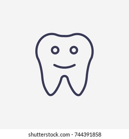 Outline tooth  icon illustration vector symbol