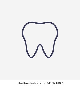 Outline tooth  icon illustration vector symbol