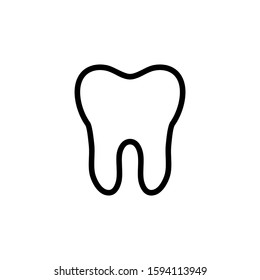 Outline Tooth Icon Vector Design Template 001