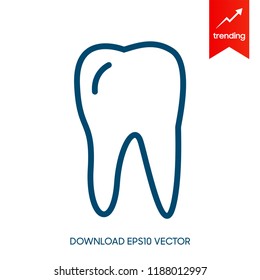 Outline tooth icon vector illustration on white background