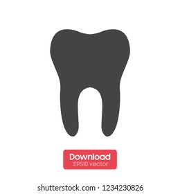 Outline tooth icon vector illustration on white background
