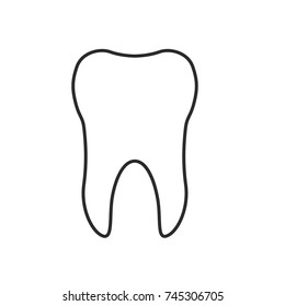 Outline Tooth Icon Vector Illustration