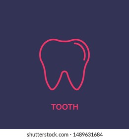 Outline tooth  icon.tooth  vector illustration. Symbol for web and mobile
