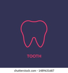 Outline tooth icon.tooth vector illustration. Symbol for web and mobile