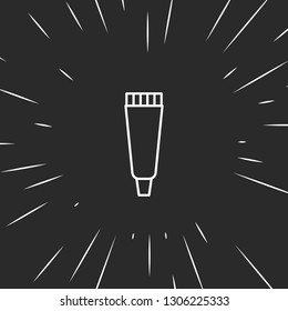 Outline tooth paste icon illustration isolated vector sign symbol