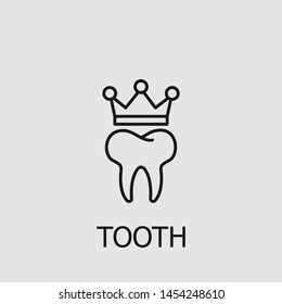 Outline tooth vector icon. Tooth illustration for web, mobile apps, design. Tooth vector symbol.