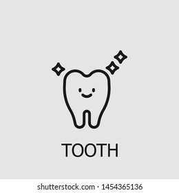 Outline tooth vector icon. Tooth illustration for web, mobile apps, design. Tooth vector symbol.