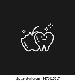 Outline tooth vector icon. Tooth illustration for web, mobile apps, design. Tooth vector symbol.