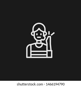 Outline toothache vector icon. Toothache illustration for web, mobile apps, design. Toothache vector symbol.