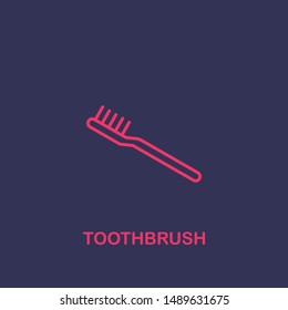 Outline toothbrush icon.toothbrush vector illustration. Symbol for web and mobile