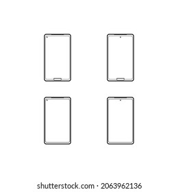 un esquema del diseño de teléfonos móviles con pantalla táctil