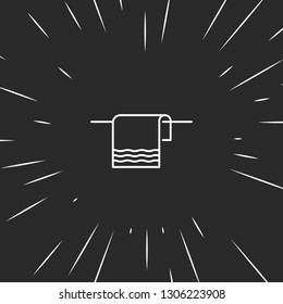 Outline towel icon illustration isolated vector sign symbol