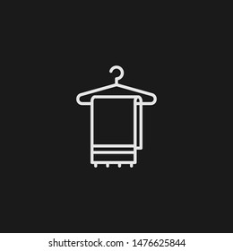 Outline towel vector icon. Towel illustration for web, mobile apps, design. Towel vector symbol.
