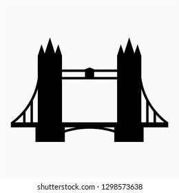 Outline Tower bridge vector icon
