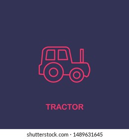 Outline tractor icon.tractor vector illustration. Symbol for web and mobile