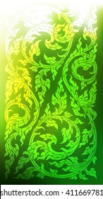 outline tradition on blur background