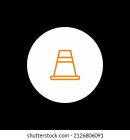 Outline traffic cone icon illustration symbol vector