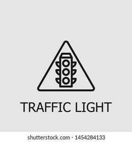 Outline traffic light vector icon. Traffic light illustration for web, mobile apps, design. Traffic light vector symbol.