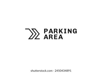 outline traffic sign logo vector design template for parking, rent and service. 