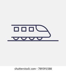 Outline train icon illustration isolated vector sign symbol