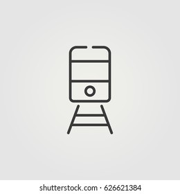 Outline train  icon illustration vector symbol