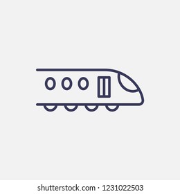 Outline train icon illustration,vector railway sign symbol