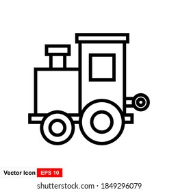 Outline train vector icon. Train illustration for web, mobile apps, design. Train vector symbol.
