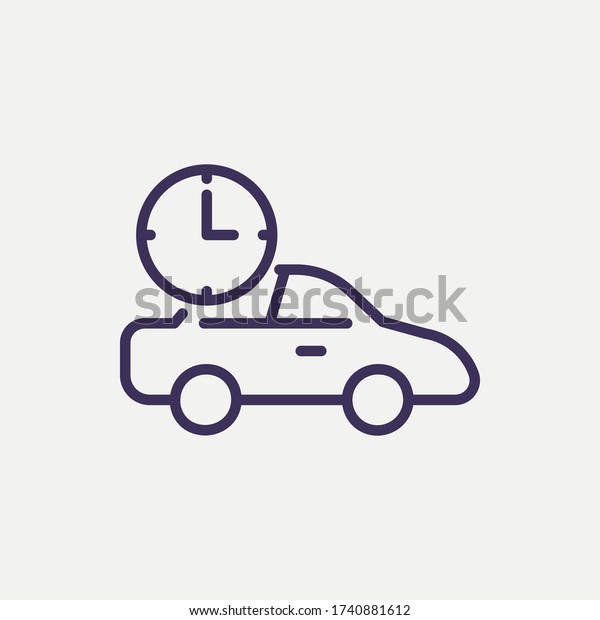 Outline\
transportation delivery time icon.transportation delivery time\
vector illustration. Symbol for web and\
mobile