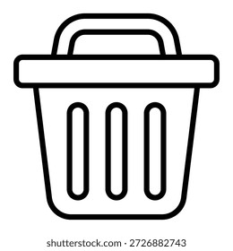 Icono de contenedor de basura para desechos, basura y eliminación de basura.