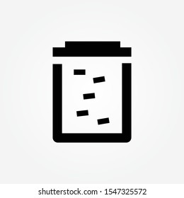 Outline Trash Icon isolated on grey background for web site design, logo, app, UI. Editable stroke. Vector illustration. EPS10