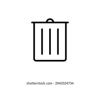 Outline Trash Icon isolated on white background for web site design, logo, app, UI. Editable stroke. Vector illustration. EPS10.