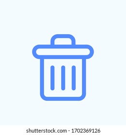 Icono de desecho de esquema para el diseño del sitio web. Diseño de icono vectorial de contorno redondeado y delgado. 
