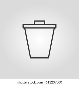 Outline  trash  web icon ilustration vector symbol