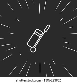 Outline travel bag icon illustration isolated vector sign symbol