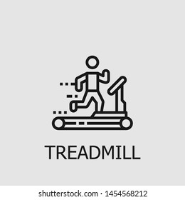 Outline treadmill vector icon. Treadmill illustration for web, mobile apps, design. Treadmill vector symbol.