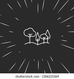 Outline tree icon illustration isolated vector sign symbol