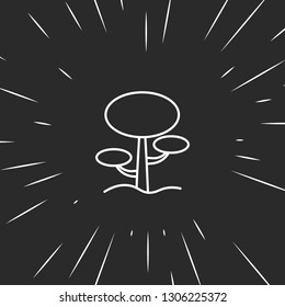 Outline tree icon illustration isolated vector sign symbol