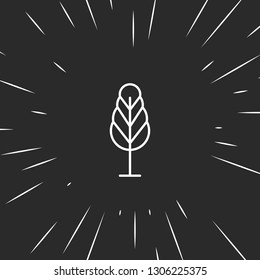 Outline tree icon illustration isolated vector sign symbol